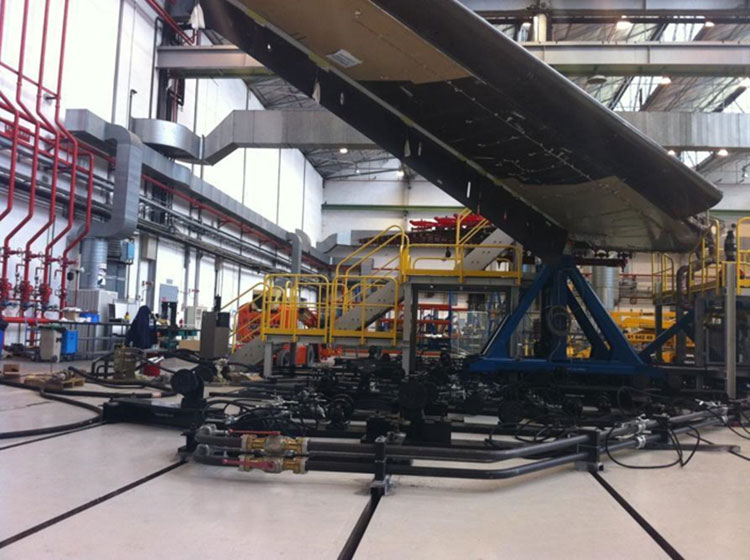 Airbus A-350 tailwing testing - Aerospace Testing Application - Non-Welded Piping