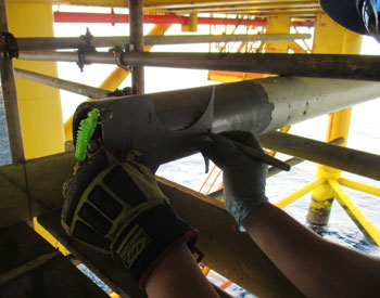 Marking on the Pipe - Replacement with Pyplok Fittings