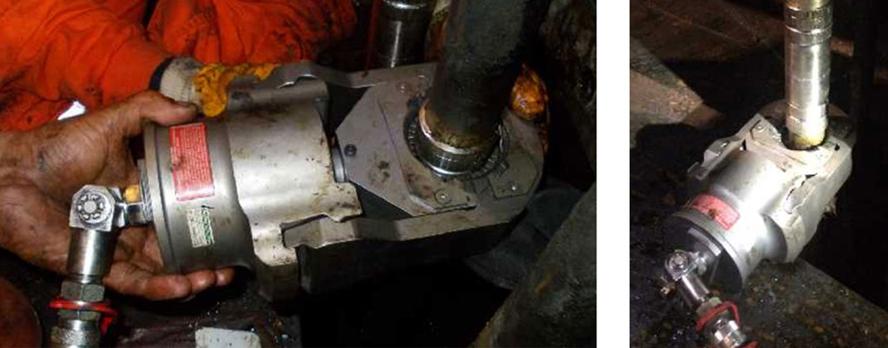 Crimping using Pyplok Power Unit Model 55 with Pneumatic Operated Power Pack XA11G - Pyplok Fittings for Heating Coils Step 10