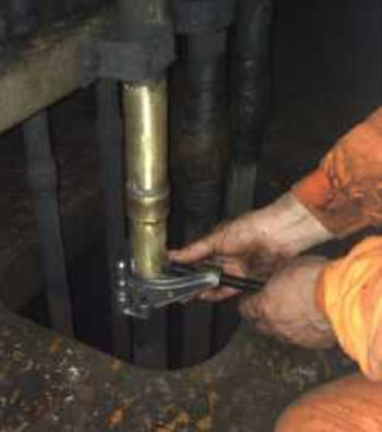 Tube cutting with Pneumatic Reciprocating Saw - Pyplok Fitting for Heating Coils Step 4